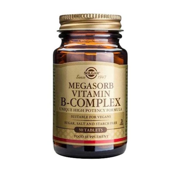 SOLGAR MEGASORB B-COMPLEX 50 TABS 50S