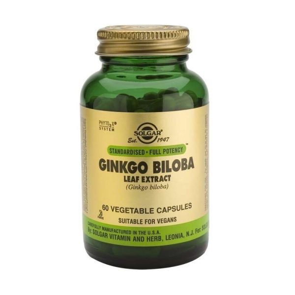 SOLGAR SFP GINKGO BILOBA LEAF EXTRACT VEGICAPS 60S