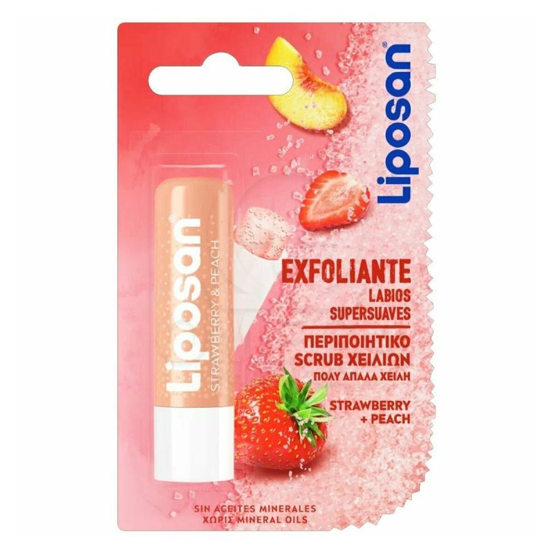 Liposan Strawberry & Peach Lip Scrub