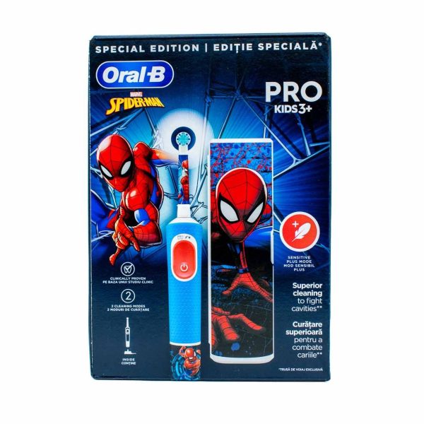 Oral-B Pro Kids  Ηλεκτρική Οδοντόβουρτσα Spider-Man με Θήκη Ταξιδίου 3+ Ετών