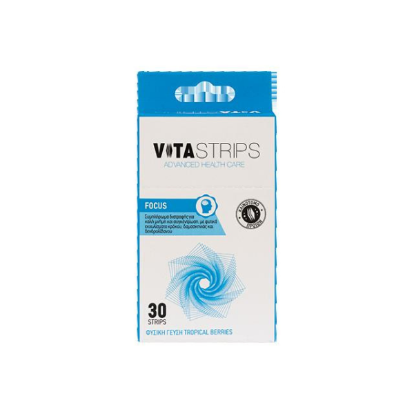 Vitastrips Focus Συμπλήρωμα Διατροφής για Καλή Μνήμη & Συγκέντρωση, 30ταινίες