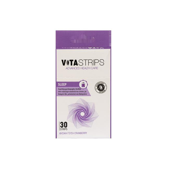 Vitastrips Sleep Συμπλήρωμα Διατροφής για Καλύτερη Ποιότητα Ύπνου, 30ταινίες