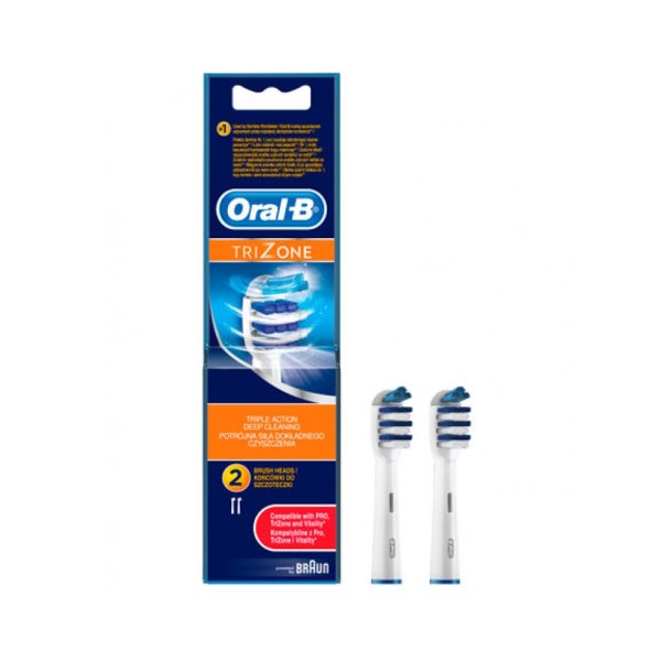 Oral-B TriZone Ανταλλακτικές Κεφαλές Ηλεκτρικής Οδοντόβουρτσας 2τμχ