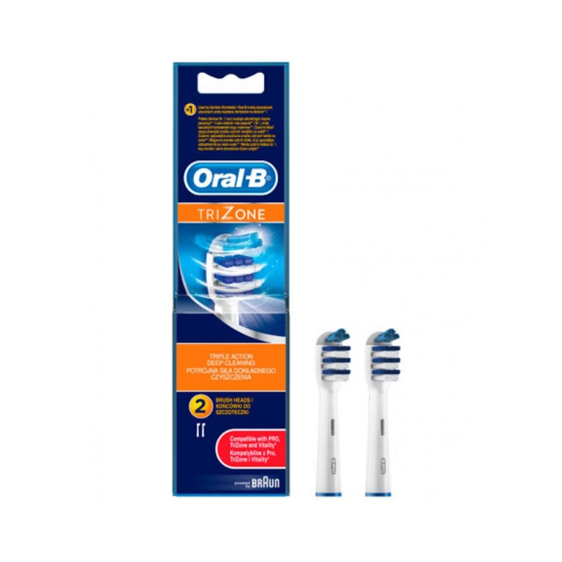 Oral-B TriZone Ανταλλακτικές Κεφαλές Ηλεκτρικής Οδοντόβουρτσας 2τμχ