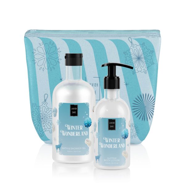 Lavish Care | Frosted Winter Wonderland Christmas Set με Bath & Shower Gel, 500ml & Glitter Body Lotion, 300ml