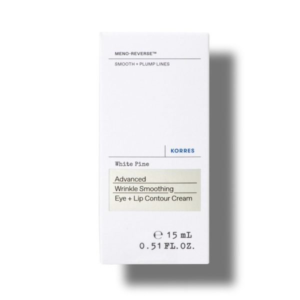 Korres White Pine Λευκή Πεύκη Κρέμα Επανόρθωσης & Λείανσης για Μάτια & Χείλη, 15ml