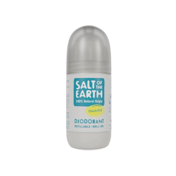 Vegan Refillable Roll-On Deodorant Unscented, 75ml